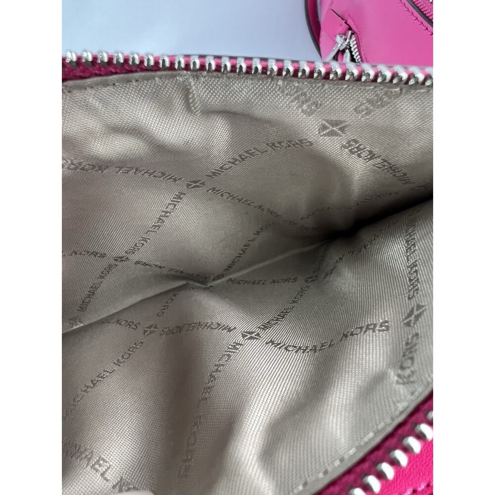 MK Set NWOT Jaycee Ombre Backpack & Jet Set Large Wristlet Dragonfruit Pink $766 - Picture 15 of 16